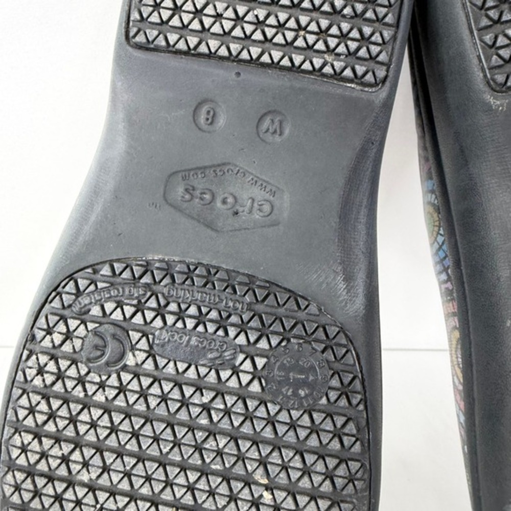 Crocs Neria Pro II Graphic Clog Womens 8 Black Multicolor Slip Resistant - Picture 2 of 11